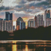 Georgia Piedmont Park Skyline Diamond Painting