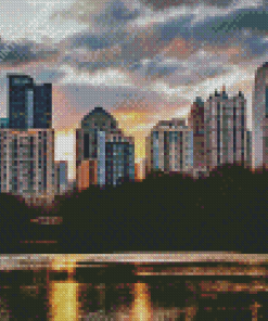 Georgia Piedmont Park Skyline Diamond Painting