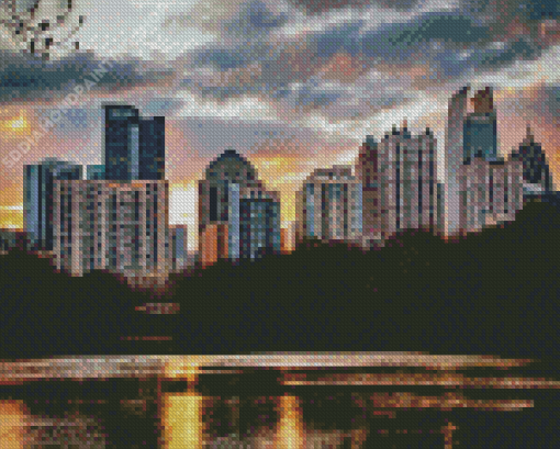 Georgia Piedmont Park Skyline Diamond Painting