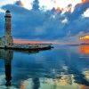 Greece Rethymno Lighthouse Diamond Paintings