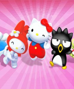 Hello Kitty Characters Dancing Diamond Painting