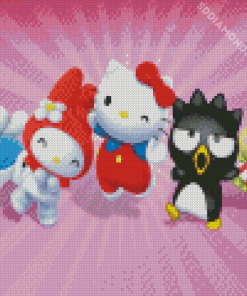 Hello Kitty Characters Dancing Diamond Painting