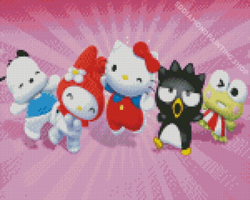 Hello Kitty Characters Dancing Diamond Painting