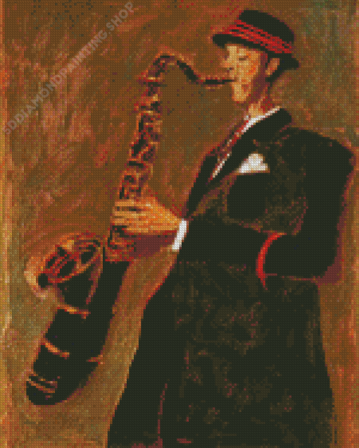 Horn Player Diamond Painting