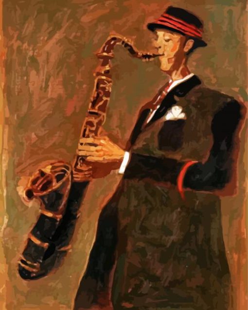 Horn Player Diamond Painting