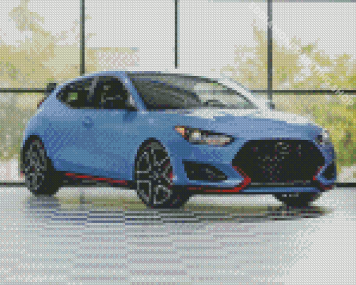 Hyundai Veloster Car Diamond Paintings