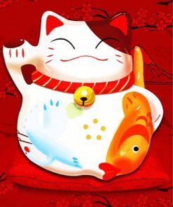 Japanese Maneki Neko Diamond Paintings