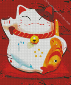 Japanese Maneki Neko Diamond Paintings