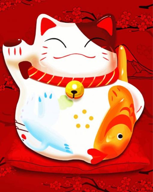 Japanese Maneki Neko Diamond Paintings