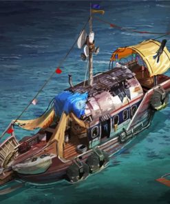 Junk Boat Ship Art Diamond Paintings