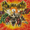 Kaijudo Characters Poster Diamond Paintings