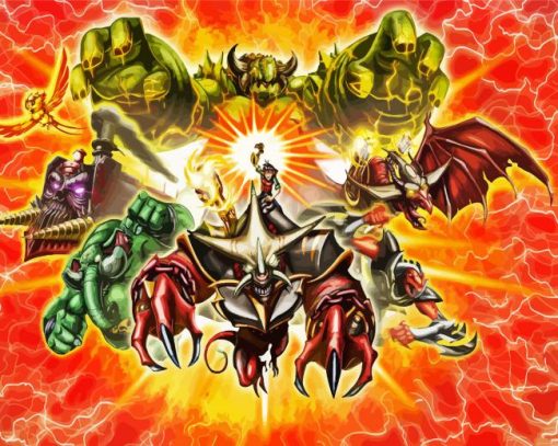 Kaijudo Characters Poster Diamond Paintings