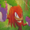 Knuckles The Echidna And Grapes Diamond Paintings