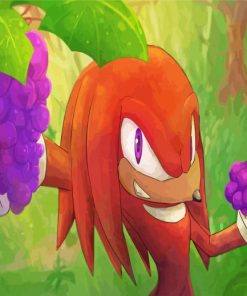 Knuckles The Echidna And Grapes Diamond Paintings