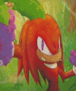 Knuckles The Echidna And Grapes Diamond Paintings