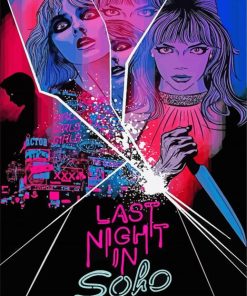 Last Night In Soho Poster Art Diamond Paintings