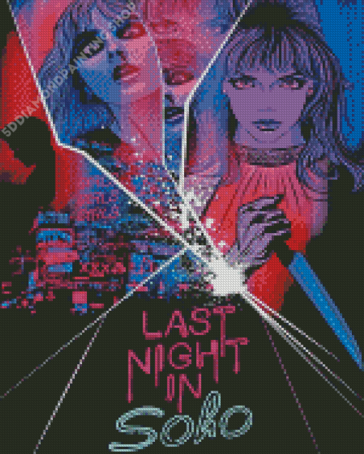 Last Night In Soho Poster Art Diamond Paintings