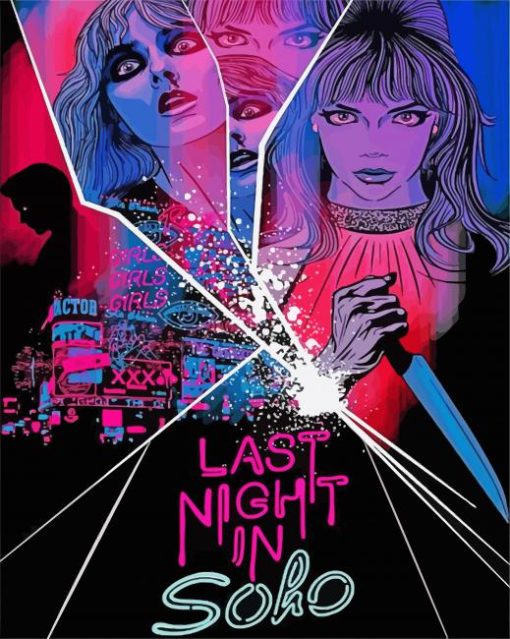 Last Night In Soho Poster Art Diamond Paintings