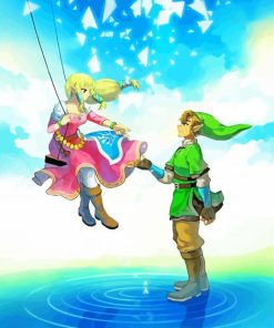 Legend Of Zelda Link And Princess Zelda Diamond Paintings