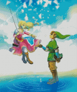 Legend Of Zelda Link And Princess Zelda Diamond Paintings