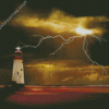 Lighthouse With Lightning Bolt Diamond Painting