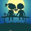 Little Couple Silhouette Moonlight Diamond Painting