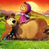 Masha And The Bear Characters Diamond Painting