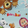 Masha And The Bear Poster Diamond Painting