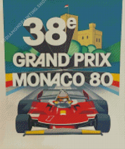 Monaco Grand Prix Poster Diamond Painting