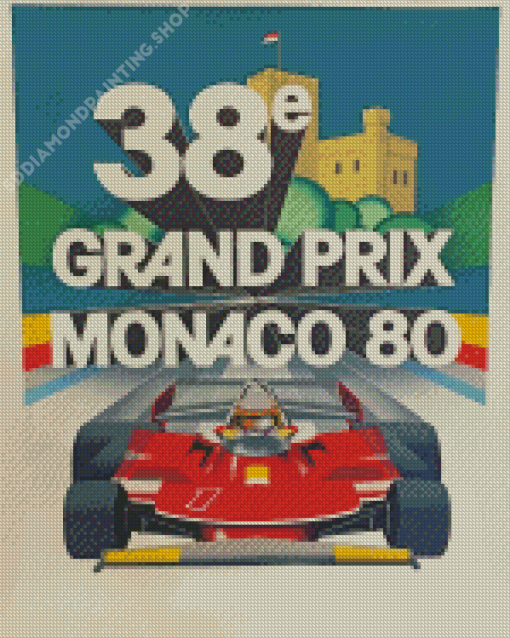 Monaco Grand Prix Poster Diamond Painting