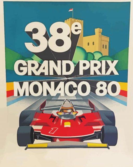 Monaco Grand Prix Poster Diamond Painting