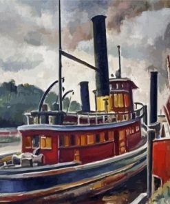 Old Towboat Art Diamond Paintings