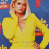 Paris Hilton In Yellow Dress Diamond Paintings