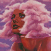 Pink Cloud Girl Diamond Painting