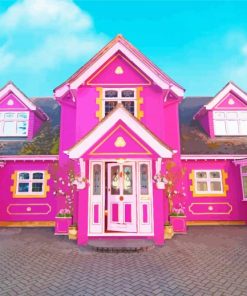 Pink House Diamond Painting