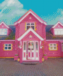 Pink House Diamond Painting