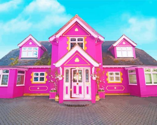 Pink House Diamond Painting