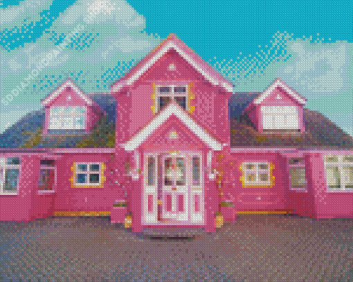 Pink House Diamond Painting