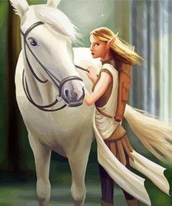 Princess With Horse Diamond Paintings