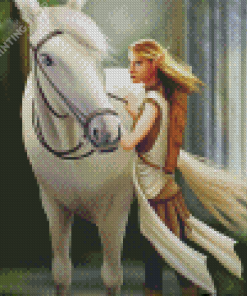 Princess With Horse Diamond Paintings