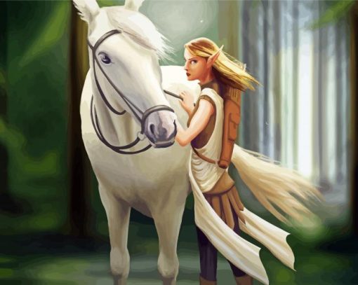 Princess With Horse Diamond Paintings