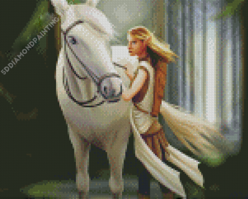 Princess With Horse Diamond Paintings