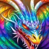 Rainbow Dragon Head Diamond Paintings