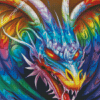 Rainbow Dragon Head Diamond Paintings