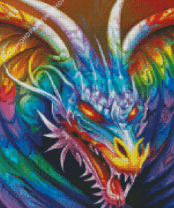 Rainbow Dragon Head Diamond Paintings