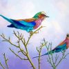 Roller Birds On Tree Diamond Painting