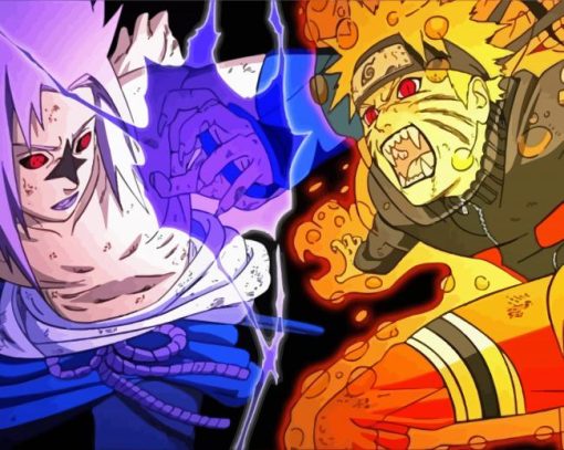 Sasuke Evil VS Naruto Diamond Paintings