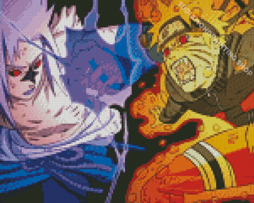 Sasuke Evil VS Naruto Diamond Paintings