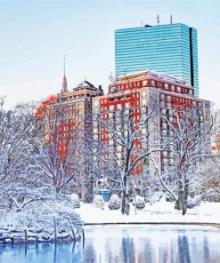 Snow Winter Boston Diamond Paintings