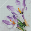 Spring Flower In Snow Diamond Painting